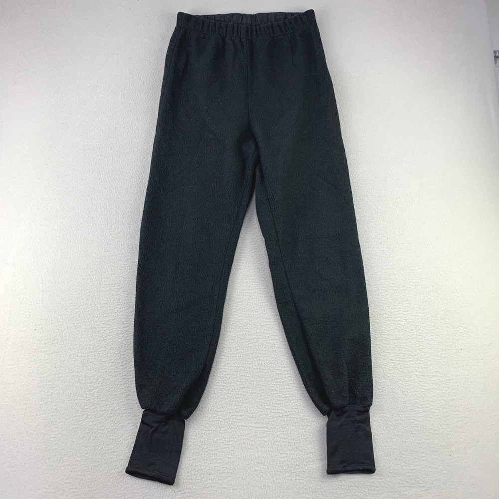 Columbia Fleece Joggers‎ Women Small Black Elastic Waist Outdoor Base Layer Hike